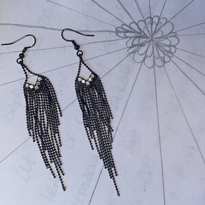 Long fringe earrings